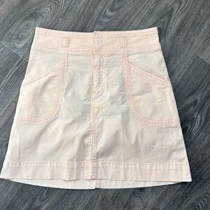Pilcro and the letterpress Anthropologie peach cargo mini skirt